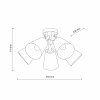 Nowoczesny plafon oprawa sufitowa brązowa abażurowa drewniana boho minimalistyczna klasyczna VAIO 11606 TK-Lighting